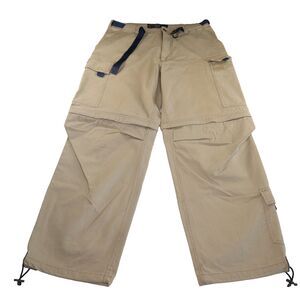 VTG Y2K Men's Abercrombie Fitch Convertible Paratrooper Cargo Pants Baggy Tan M